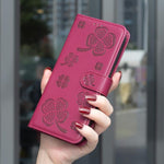 Bao da điện thoại dập nổi cỏ bốn lá, Dành cho iPhone 17 Pro Max, Dành cho iPhone 17 Pro, Dành cho iPhone 17, Dành cho iPhone Air, Dành cho iPhone 16 Pro Max, Dành cho iPhone 16 Pro, Dành cho iPhone 16 Plus, Dành cho iPhone 16