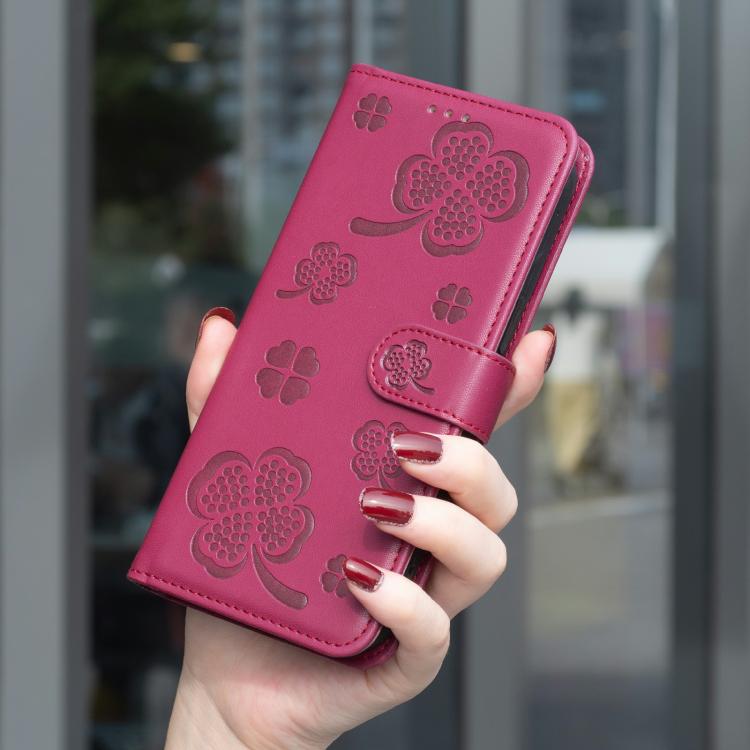 Bao da điện thoại dập nổi cỏ bốn lá, Dành cho iPhone 17 Pro Max, Dành cho iPhone 17 Pro, Dành cho iPhone 17, Dành cho iPhone Air, Dành cho iPhone 16 Pro Max, Dành cho iPhone 16 Pro, Dành cho iPhone 16 Plus, Dành cho iPhone 16
