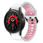 Dây đồng hồ silicone hai màu họa tiết sóng, Dành cho Samsung Galaxy Watch 6
