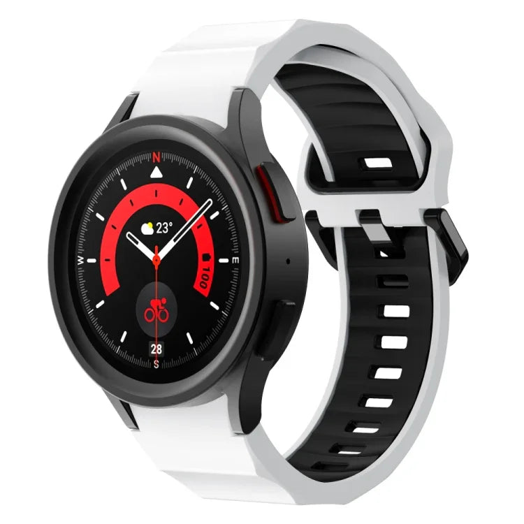 Dây đồng hồ silicone hai màu họa tiết sóng, Dành cho Samsung Galaxy Watch 6