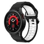 Dây đồng hồ silicone hai màu họa tiết sóng, Dành cho Samsung Galaxy Watch 6