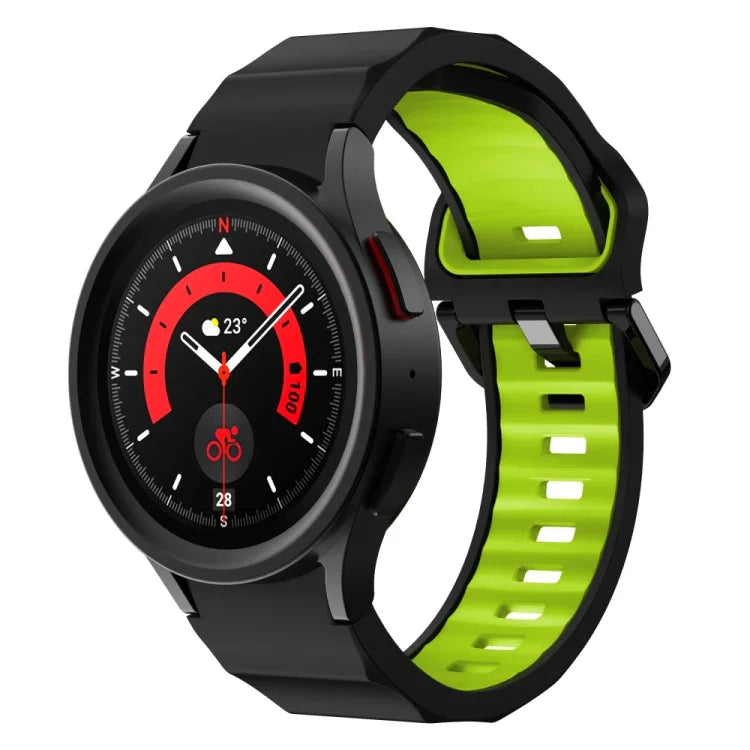 Dây đồng hồ silicone hai màu họa tiết sóng, Dành cho Samsung Galaxy Watch 6