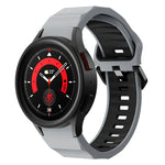 Dây đồng hồ silicone hai màu họa tiết sóng, Dành cho Samsung Galaxy Watch 6