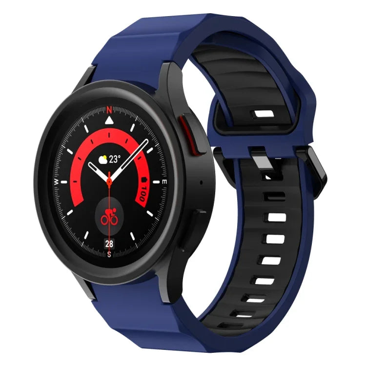 Dây đồng hồ silicone hai màu họa tiết sóng, Dành cho Samsung Galaxy Watch 6