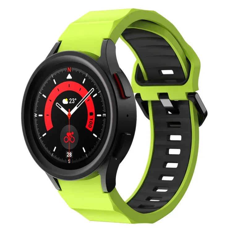Dây đồng hồ silicone hai màu họa tiết sóng, Dành cho Samsung Galaxy Watch 6