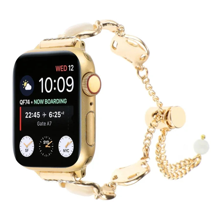 Dây đồng hồ vòng tay xích kim loại vỏ sò, Dành cho Apple Watch 42mm, Dành cho Apple Watch 38mm