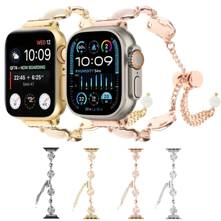 Dây đồng hồ vòng tay xích kim loại vỏ sò, Dành cho Apple Watch 42mm, Dành cho Apple Watch 38mm