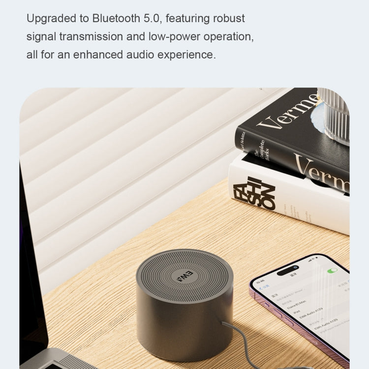 EWA A129 Mini Bluetooth 5.0 Bass Radiator Metal Speaker