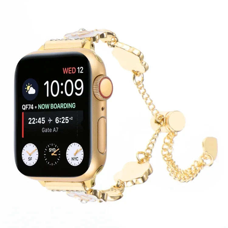 Dây đồng hồ vòng tay xích kim loại hoa trà, Dành cho Apple Watch 42mm, Dành cho Apple Watch 38mm