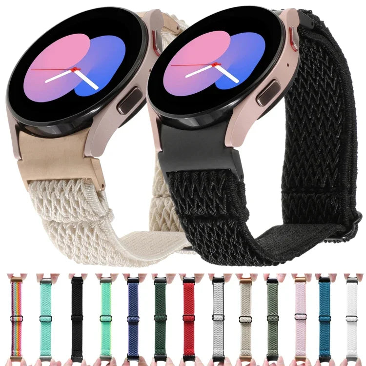Dây đồng hồ nylon bện họa tiết sóng, Dành cho Samsung Galaxy Watch6/6 Classic/5/5 Pro