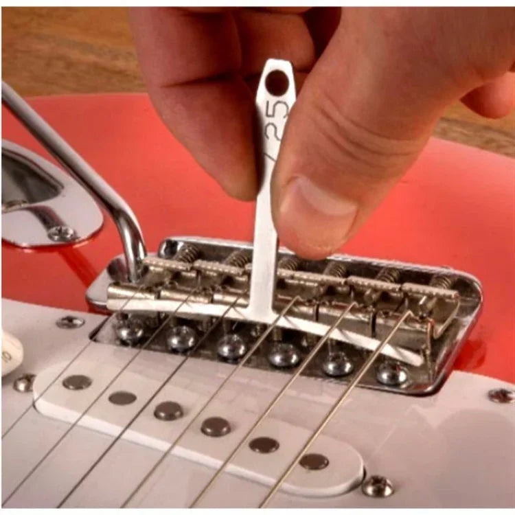 Thước T Hợp Kim Đàn Guitar 9 trong 1, Đo Cần Đàn, Đo Độ Cong Phím, Đo Độ Cong Dây, Thước Đo Điều Chỉnh, Thước T Đàn Guitar 9 trong 1