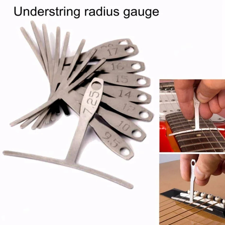 Thước T Hợp Kim Đàn Guitar 9 trong 1, Đo Cần Đàn, Đo Độ Cong Phím, Đo Độ Cong Dây, Thước Đo Điều Chỉnh, Thước T Đàn Guitar 9 trong 1