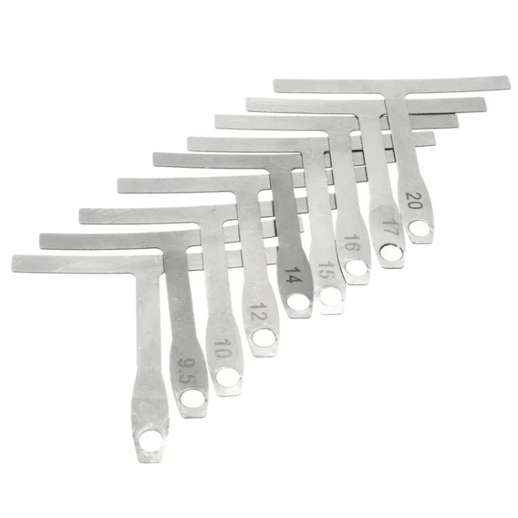 Thước T Hợp Kim Đàn Guitar 9 trong 1, Đo Cần Đàn, Đo Độ Cong Phím, Đo Độ Cong Dây, Thước Đo Điều Chỉnh, Thước T Đàn Guitar 9 trong 1