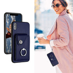 Bao da điện thoại PU có ngăn đựng thẻ và giá đỡ nhẫn, Dành cho iPhone XS / X, Dành cho iPhone XR, Dành cho iPhone XS Max, Dành cho iPhone 8 Plus / 7 Plus