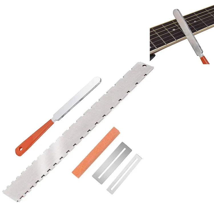 Thước Đo Cần Đàn Guitar, Giũa Mài Đàn Guitar, Thước Đo Rãnh Cần Đàn, Miếng Đánh Bóng Phím, Thước Đo Cần Đàn Guitar