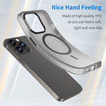 Ốp lưng điện thoại MagSafe TPU + PC mờ trong suốt bảo vệ toàn diện, dành cho iPhone 11 Pro