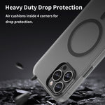 Ốp lưng điện thoại MagSafe TPU + PC mờ trong suốt bảo vệ toàn diện, dành cho iPhone 11 Pro