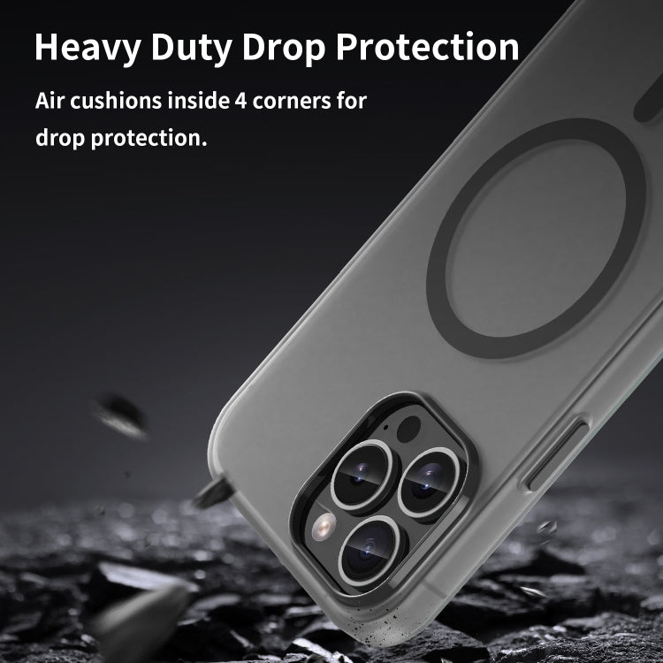 Ốp lưng điện thoại MagSafe TPU + PC mờ trong suốt bảo vệ toàn diện, dành cho iPhone 11 Pro