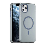 Ốp lưng điện thoại MagSafe TPU + PC mờ trong suốt bảo vệ toàn diện, dành cho iPhone 11 Pro