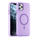 Ốp lưng điện thoại MagSafe TPU + PC mờ trong suốt bảo vệ toàn diện, dành cho iPhone 11 Pro
