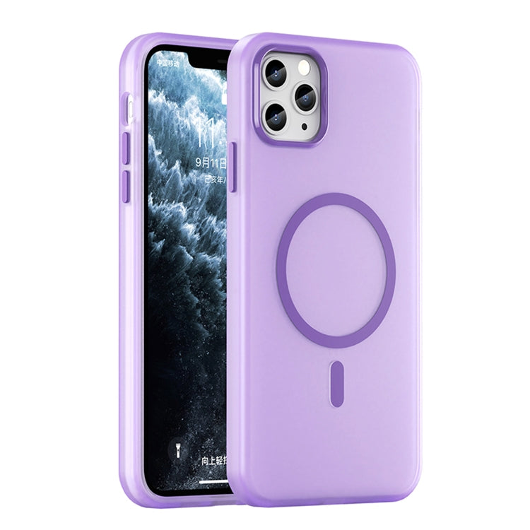 Ốp lưng điện thoại MagSafe TPU + PC mờ trong suốt bảo vệ toàn diện, dành cho iPhone 11 Pro