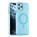 Ốp lưng điện thoại MagSafe TPU + PC mờ trong suốt bảo vệ toàn diện, dành cho iPhone 11 Pro