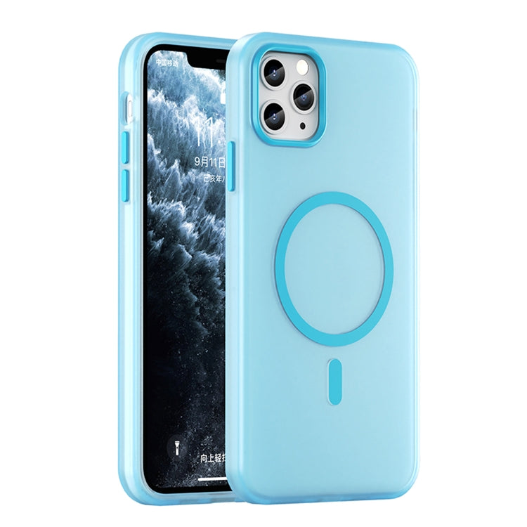 Ốp lưng điện thoại MagSafe TPU + PC mờ trong suốt bảo vệ toàn diện, dành cho iPhone 11 Pro
