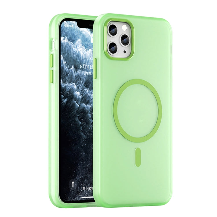 Ốp lưng điện thoại MagSafe TPU + PC mờ trong suốt bảo vệ toàn diện, dành cho iPhone 11 Pro