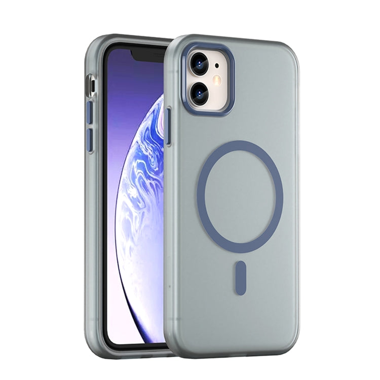 Ốp lưng điện thoại MagSafe TPU + PC mờ trong suốt bảo vệ toàn diện, dành cho iPhone 11 Pro