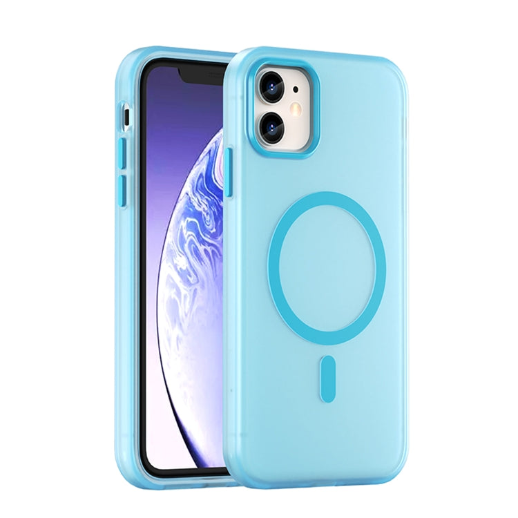 Ốp lưng điện thoại MagSafe TPU + PC mờ trong suốt bảo vệ toàn diện, dành cho iPhone 11 Pro