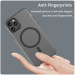 Ốp lưng điện thoại MagSafe TPU + PC mờ trong suốt bảo vệ toàn diện, dành cho iPhone 11 Pro