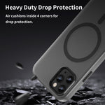 Ốp lưng điện thoại MagSafe TPU + PC mờ trong suốt bảo vệ toàn diện, dành cho iPhone 11 Pro