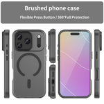 Ốp điện thoại MagSafe mờ trong suốt TPU + PC bảo vệ toàn diện, Dành cho iPhone 16 Pro, Dành cho iPhone 16 Plus, Dành cho iPhone 16, Dành cho iPhone 15 Pro Max, Dành cho iPhone 15 Pro