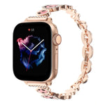 Dây đồng hồ xích kim loại đính đá báo, Dành cho Apple Watch 42mm, Dành cho Apple Watch 38mm