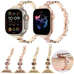Dây đồng hồ xích kim loại đính đá báo, Dành cho Apple Watch 42mm, Dành cho Apple Watch 38mm