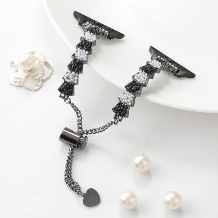 Shell Beads Chain Bracelet Metal Watch Band, For Apple Watch SE 2023 44mm, For Apple Watch SE 2023 40mm, For Apple Watch Ultra 2 49mm, For Apple Watch Series 9 45mm, For Apple Watch Series 9 41mm, For Apple Watch Ultra 49mm, For Apple Watch Series 8 41...