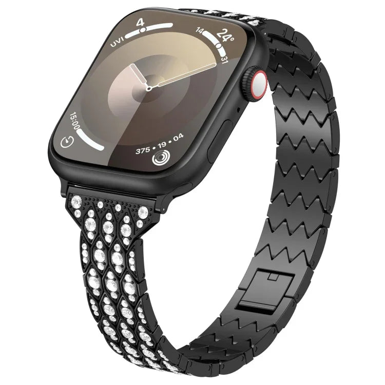 Dây đồng hồ vòng tay kim loại kim cương mắt quỷ, Dành cho Apple Watch 42mm, Dành cho Apple Watch 38mm
