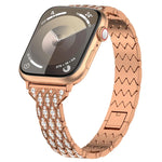 Dây đồng hồ vòng tay kim loại kim cương mắt quỷ, Dành cho Apple Watch 42mm, Dành cho Apple Watch 38mm