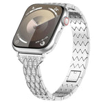 Dây đồng hồ vòng tay kim loại kim cương mắt quỷ, Dành cho Apple Watch 42mm, Dành cho Apple Watch 38mm
