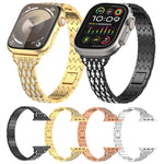 Devil Eye Diamond Bracelet Metal Watch Band, For Apple Watch SE 40mm, For Apple Watch SE 44mm, For Apple Watch Series 6 40mm, For Apple Watch Series 6 44mm, For Apple Watch Series 5 44mm, For Apple Watch Series 5 40mm, For Apple Watch Series 4 44mm    ...