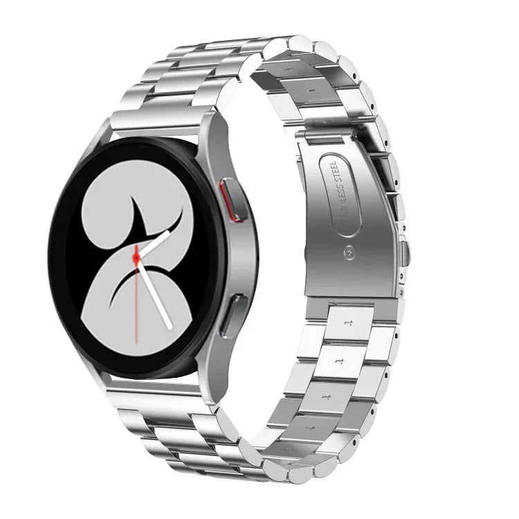 Dây đồng hồ thép không gỉ ba hạt đầu phẳng, Dành cho Samsung Galaxy Watch6 / 6 Classic
