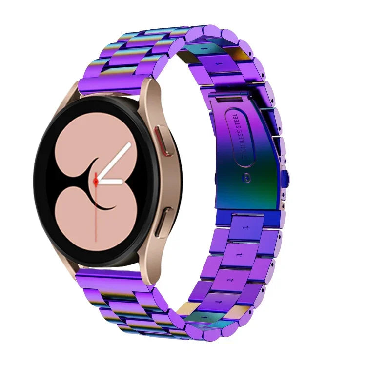 Dây đồng hồ thép không gỉ ba hạt đầu phẳng, Dành cho Samsung Galaxy Watch6 / 6 Classic