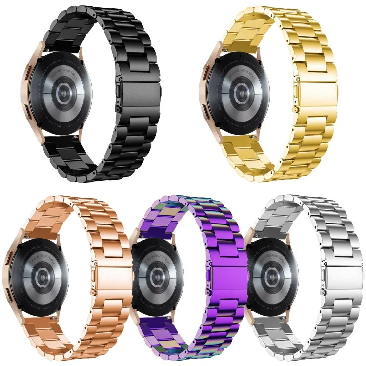 Dây đồng hồ thép không gỉ ba hạt đầu phẳng, Dành cho Samsung Galaxy Watch6 / 6 Classic