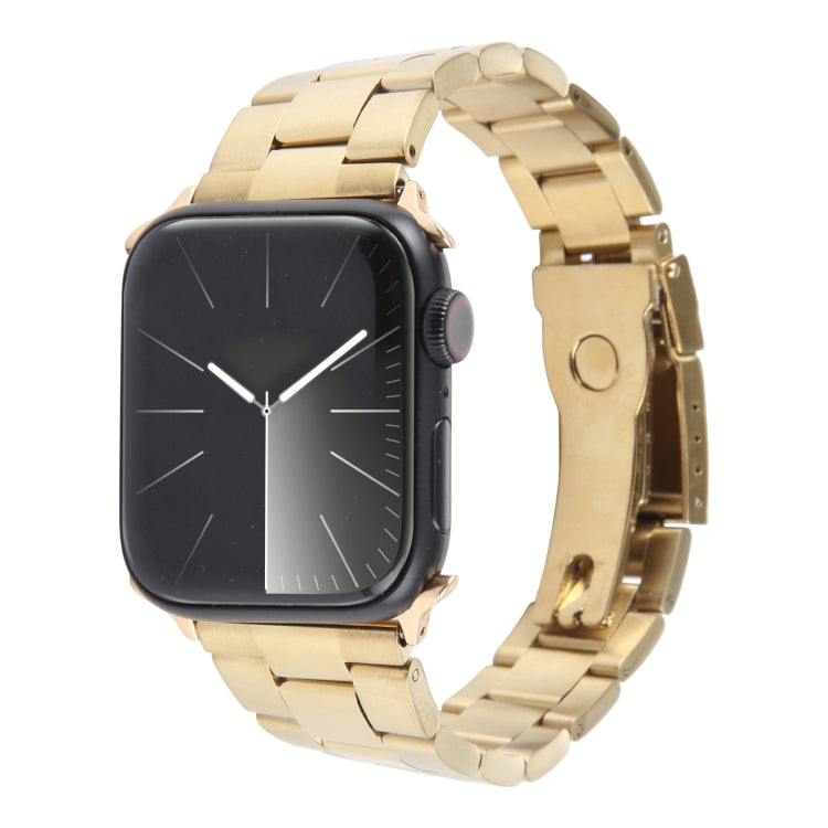 Dây đồng hồ thép không gỉ ba hạt, dành cho Apple Watch SE 2023 44mm, dành cho Apple Watch SE 2023 40mm, dành cho Apple Watch Ultra 2 49mm, dành cho Apple Watch Series 9 45mm, dành cho Apple Watch Series 9 41mm