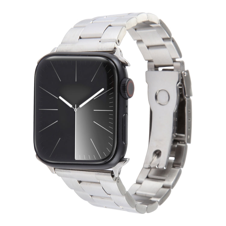 Dây đồng hồ thép không gỉ ba hạt, dành cho Apple Watch Series 7 41mm, dành cho Apple Watch Series 7 45mm, dành cho Apple Watch SE 40mm, dành cho Apple Watch SE 44mm, dành cho Apple Watch Series 6 40mm