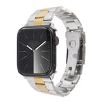 Dây đồng hồ thép không gỉ ba hạt, dành cho Apple Watch Series 7 41mm, dành cho Apple Watch Series 7 45mm, dành cho Apple Watch SE 40mm, dành cho Apple Watch SE 44mm, dành cho Apple Watch Series 6 40mm