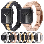Dây đồng hồ thép không gỉ ba hạt, dành cho Apple Watch Ultra 49mm, dành cho Apple Watch Series 8 41mm, dành cho Apple Watch Series 8 45mm, dành cho Apple Watch SE 2022 40mm, dành cho Apple Watch SE 2022 44mm