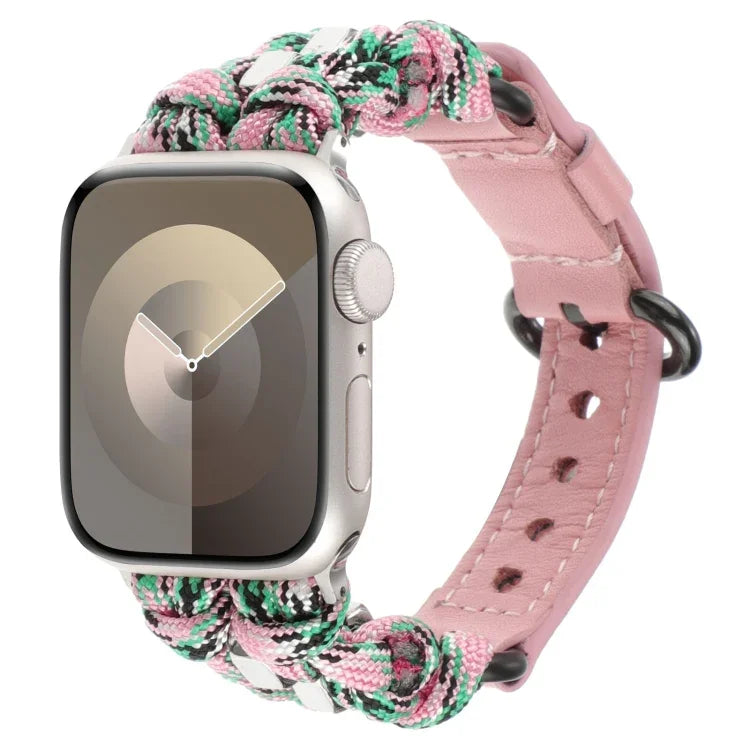 Dây đồng hồ da thật Paracord, Dành cho Apple Watch 42mm, Dành cho Apple Watch 38mm