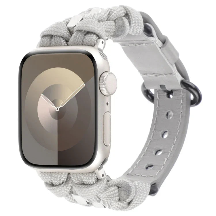 Dây đồng hồ da thật Paracord, Dành cho Apple Watch 42mm, Dành cho Apple Watch 38mm