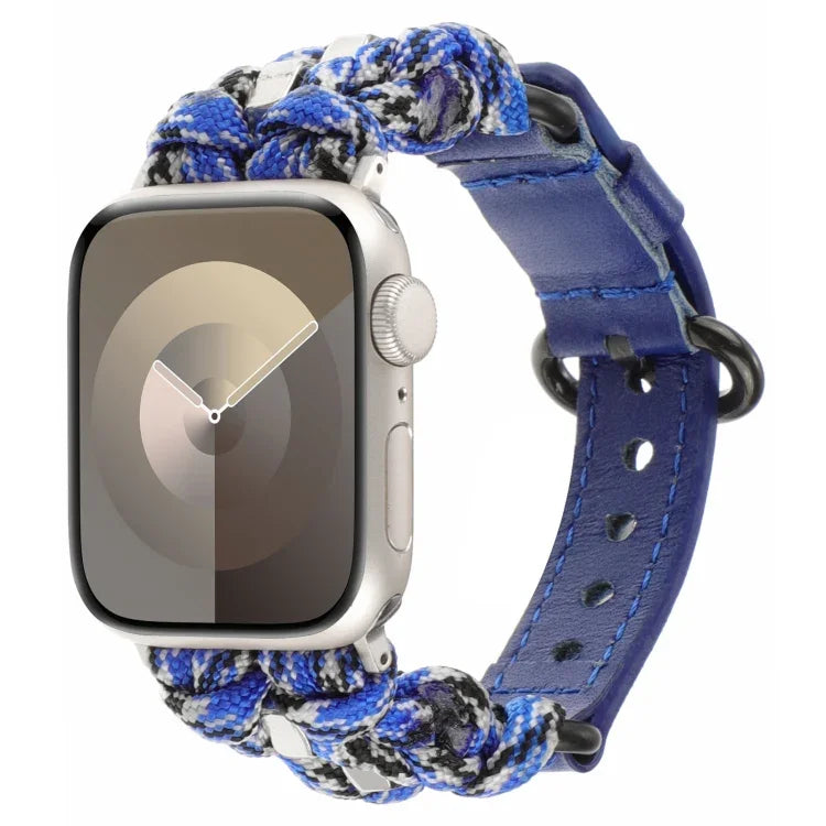 Dây đồng hồ da thật Paracord, Dành cho Apple Watch 42mm, Dành cho Apple Watch 38mm